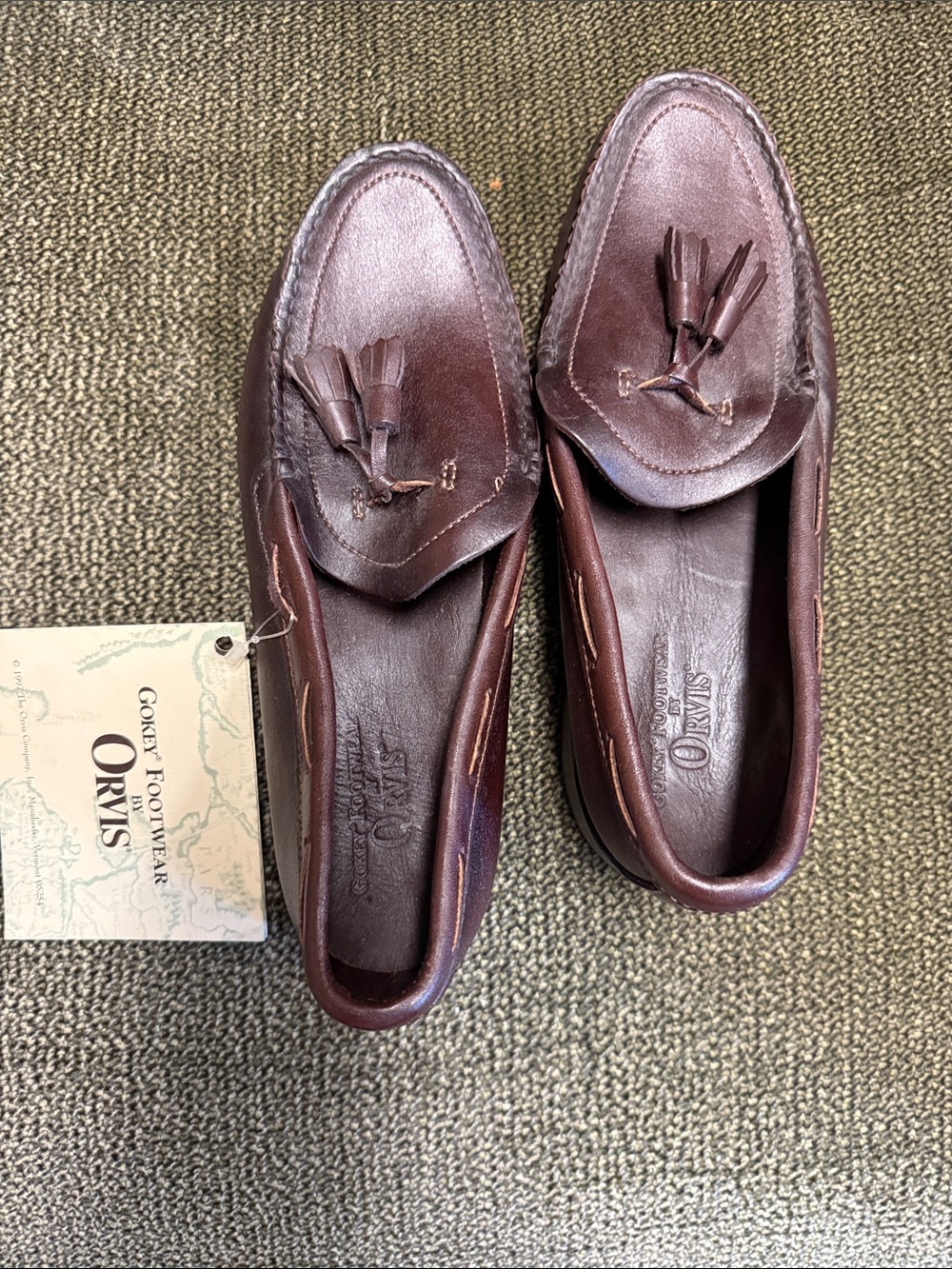 Orvis Men's Brown Leather Tassel Loafers